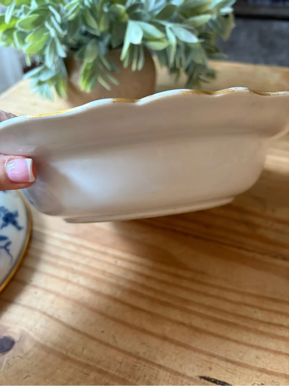 MEISSEN Antique Covered Lid Serving Dish Blue Onion Germany 1881-1930 Porcelain